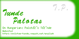 tunde palotas business card